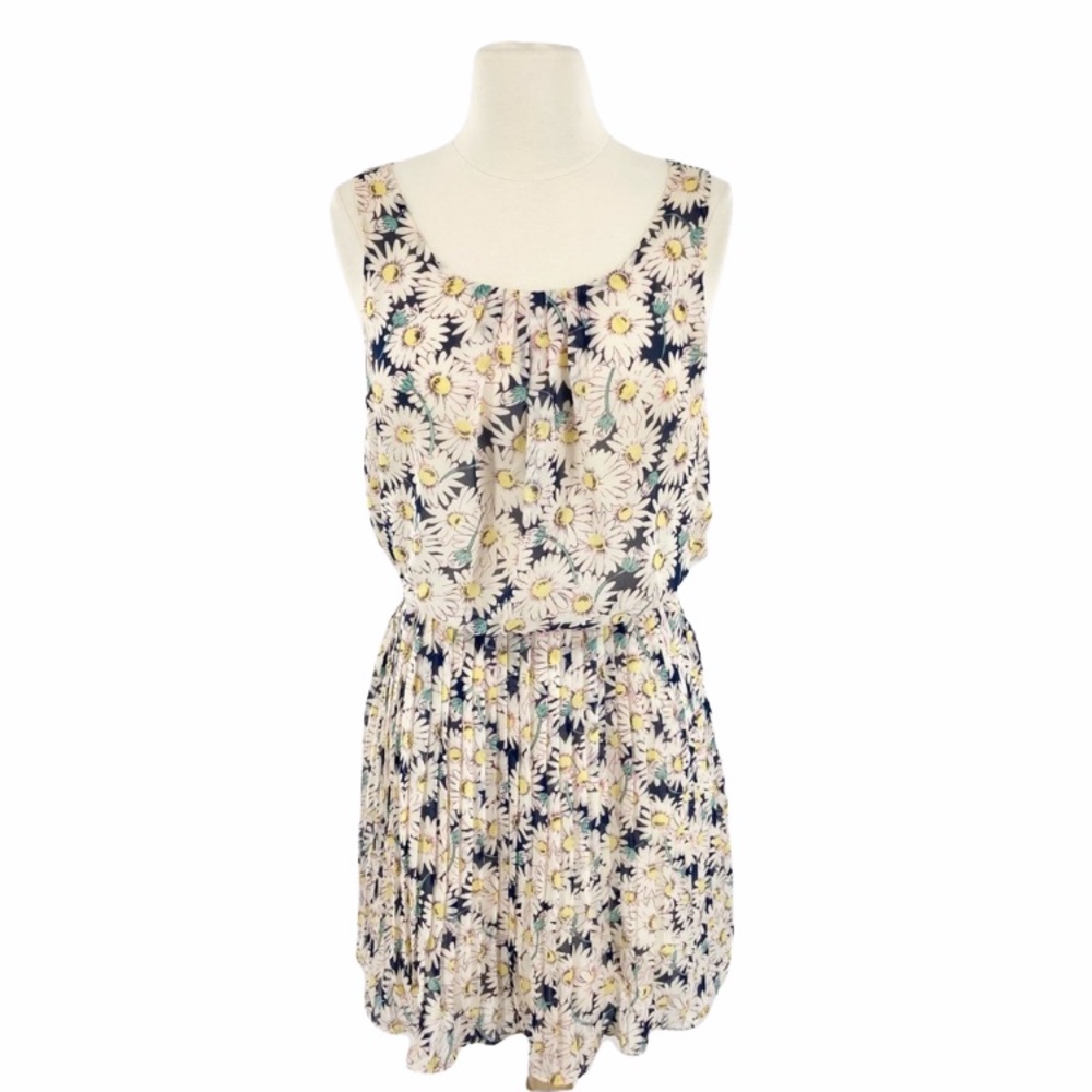 Suncoo pleated open back daisy dress size S